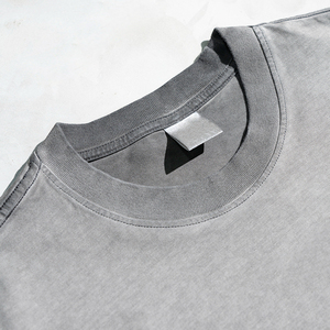 Nouveau design t-shirt 100% coton blanc de haute qualité Logo personnalisé poids lourd luxe goutte épaule boxy plaine t-shirt pour hommes - Product Image 5