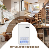 Déshumidificateur électrique domestique, réservoir 2L, 750ml/jour, technologie double Peltier, silencieux, arrêt automatique, usage domestique, couverture 300-799 pieds carrés
