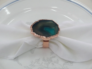 Rond de serviette d'hôtel fini à la main de Offre Spéciale qualité boucle de serviette populaire Europe Design anneau de serviette en feuille d'agate à bas prix - Product Image 4