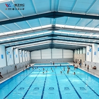 Low Cost Steel Structure Building Steel Indoor Swimming Pool Wide Span Metal Multi-purpose Galvanized Entertainment Stadium