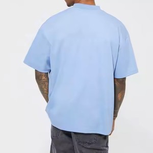 T-shirt surdimensionné pour hommes de haute qualité Streetwear vierge à épaules tombantes avec motif solide Meilleurs tarifs de vente Beaucoup de couleurs disponibles - Product Image 2