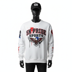 Sweat-shirt en molleton à col rond vintage pour homme imprimé sur mesure, 100% coton, séchage rapide - Product Image 1