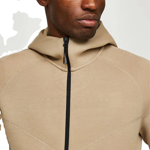 Manteau décontracté pour hommes fabriqué au Pakistan avec poche imprimée à glissière et tissu tissé à broderie courte Style d'automne - Product Image 3