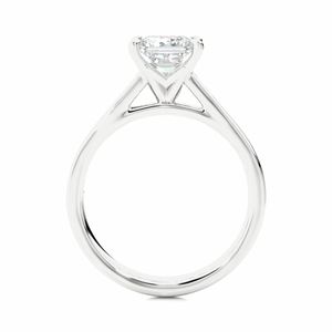 Bague en diamant à 4 broches de taille princesse - Product Image 3