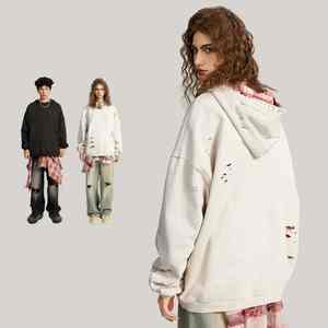 Sweat à capuche en coton épais pour l'hiver avec logo personnalisé et design pour hommes, sweat à capuche numérique de haute qualité avec imprimés brodés - Product Image 4