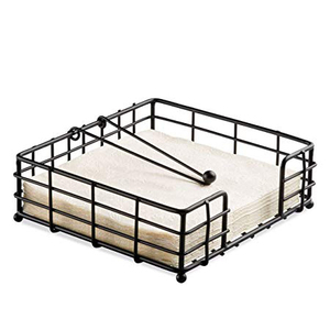 Wrought Iron Metal Napkin Baskets Stand and Decorative Napkin Holder - Product Image 3