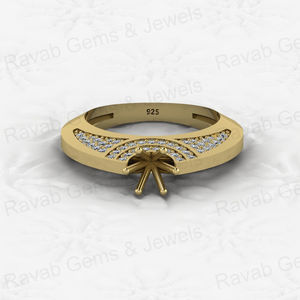 Nouveauté : Bague en argent sterling 925 avec un ensemble de tulipes, solitaire, semi-montée, vide, idéale pour les travaux avec des cendres, de la résine ou du lait maternel - Product Image 1