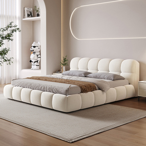 Lit Boucle Cloud Marshmallow Puff, cadre <span class=keywords><strong>de</strong></span> lit King Queen Size, <span class=keywords><strong>chambre</strong></span> à <span class=keywords><strong>coucher</strong></span> moderne - Product Image 2