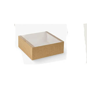 Brun Naturel Grande Fenêtre Alimentaire Pâtisserie Dessert Gâteau Emballage En Gros Transparence Conception Premium Kraft Boîtes En Carton Boulangerie - Product Image 2