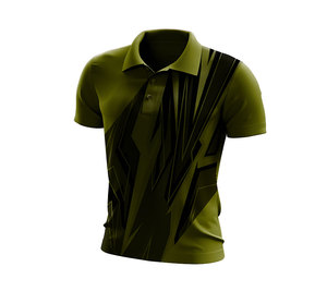 Camiseta de Algodón 100% Transpirable, Estilo Moderno y Urbano, Cuello Camisero, Ajuste Elástico, Impresión Personalizada, Suave y Cómoda para el Verano - Product Image 1