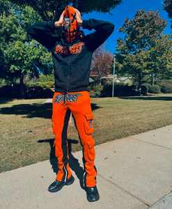 Chándal con cremallera Sudadera con capucha y pantalones Conjunto Ropa deportiva Jogger Conjuntos Logotipo personalizado Patchwork Sweatsuit para hombres - Product Image 2