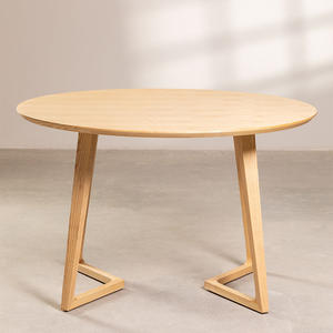 Table à manger ronde en bois de teck massif de haute qualité Design moderne pour une utilisation intérieure et extérieure Meubles de maison de couleur naturelle - Product Image 6