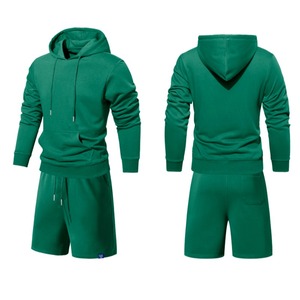 Streetwear décontracté à la mode hommes sweats à capuche et shorts ensemble tissu respirant confortable Options sur mesure pour l'été - Product Image 5