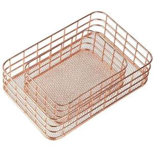 ตะกร้าลวดโลหะขายส่งจำนวนมากปริมาณการออกแบบที่กำหนดเองได้รับการยอมรับแต่งงานบ้านโรงแรมบนโต๊ะอาหารการใช้งานครัวทำในประเทศอินเดีย - Product Image 6