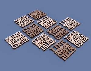 Posavasos de nogal de diseño de lujo, salvamanteles de bambú y posavasos de té, Color marrón claro, decoración de mesa de cocina para el hogar en venta - Product Image 3