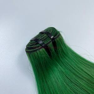Est selling-Cabello Humano liso de color, trama de cabello liso de hueso verde - Product Image 4