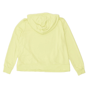 Sudadera con capucha amarilla holgada para mujer, jersey de lana de algodón transpirable, ropa de calle con capucha para mujer - Product Image 2