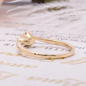 แหวนเพชรเพาะเลี้ยงในห้องปฏิบัติการ ได้รับการรับรองจาก IGI ทองคำแท้ 14K แหวนสวยงามระดับ VVS สำหรับผู้หญิง แหวนหมั้นเพชร VVS มอยส์ซาไนต์ - Product Image 3