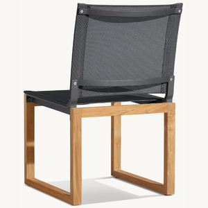 Chaise d'extérieur de style moderne, adaptée au jardin ou à la terrasse de la maison, chaise sans accoudoirs pour se détendre - Product Image 2