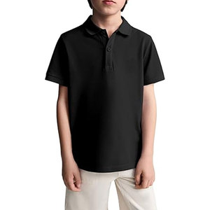 เสื้อโปโลผ้าฝ้ายสีพื้นแบบเรียบของเยาวชนแห้งเร็วเสื้อทรงสลิมฟิตสำหรับฤดูร้อน100% โลโก้ที่กำหนดเอง - Product Image 6