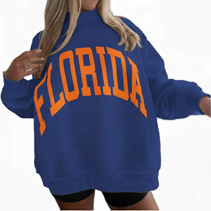 100% High Quality Winter Export Oriented Fleece Knitwear Custom Logo Front Mock Neck OEM Eco-Friendly <b>Long</b> <b>Sweatshirt</b> <b>Women</b> - Product Image 1