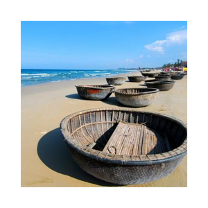 เรือไม้ไผ่เวียดนามแบบพรีเมี่ยมแฮนด์เมดสำหรับเป็นของขวัญและของตกแต่งธีมชายหาด - Product Image 1