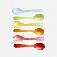 Servidores de ensalada de resina hechos a mano para uso doméstico y hotelero Servidores de ensalada de Resina 100% Cuchara de helado Juego de servicio de ensalada