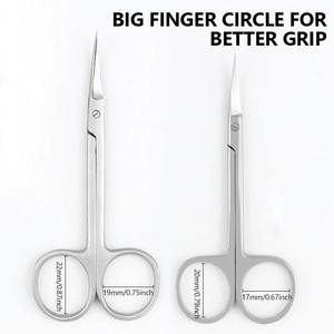 Tijeras de Cutícula Profesionales de Acero Inoxidable de Alta Calidad, con Punta Fina, Recubrimiento en Polvo, Duraderas, para Manicura - Product Image 4