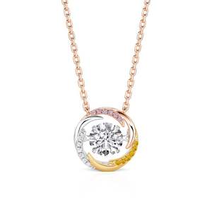 Collar Jeulia Personalizado para Trinity con Piedra de Nacimiento Danzante, Joyería de Moda en Capas - Product Image 1