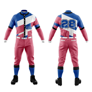 Personnalisé Jeune Softball Baseball Uniforme Ensemble Respirant Cousu Logo Numéro Joueur Nom Chemise Pantalon Meilleur Design pour Plus La Taille - Product Image 1