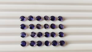 Haute qualité bleu Iolite 3mm forme ronde pierre précieuse naturelle prix de gros saphir rond coupe de l'inde bijoux à bricoler soi-même - Product Image 6