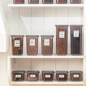 Juego de 3 contenedores de almacenamiento de alimentos cuadrados con tapa de silicona 650ml 1.3L 1.9L Hermético sin BPA para alimentos secos Pasta y bocadillos - Product Image 5