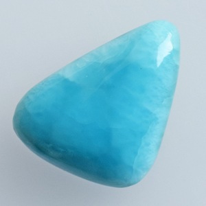 Pectolita Azul, Tamaño 3-21 mm, Corte Elegante, Gema Cabujón de Larimar Natural de la República Dominicana del Mar Caribe para la Fabricación de Joyas - Product Image 5