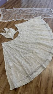 Meilleures offres Tendance Design fête porter Georgette soie Modal Viscose brodé Lehenga Choli robe traditionnelle indienne - Product Image 5