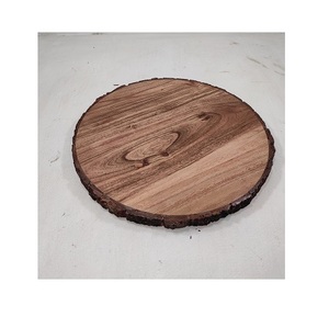 Posavasos de madera de acacia oscura, posavasos redondo cuadrado para bebidas - Product Image 3