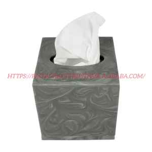 Boîte à mouchoirs en résine faite à la main pour la décoration de table de la maison et de l'hôtel - Product Image 2