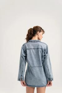 มินิเดรสผ้ายีนส์เดรสยีนส์ไฮสตรีทสำหรับผู้หญิงชุดเดรสยีนส์สำหรับฤดูหนาว - Product Image 5