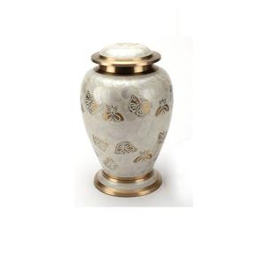 Urna de cremación de latón granate con recuerdo, urna grande elegante y segura para cenizas, urnas de cremación conmemorativas funerarias - Product Image 1