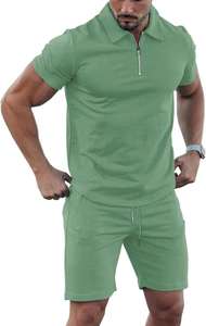 Logotipo personalizado de verano para hombre de entrenamiento de fútbol Jogger pantalones cortos conjunto para los hombres de 2 piezas traje de camiseta y pantalones cortos conjunto - Product Image 1