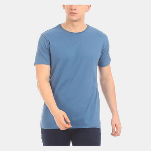 Vente en gros Spandex/coton T-shirts surdimensionnés pour hommes Impression personnalisée vierge Respirant Plus Size 220 GSM O-Neck Short Sleeve White - Product Image 6