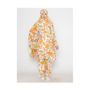 Nouveau design de robes musulmanes pour femmes en vente en gros ensemble de cordons modestes à manches longues à imprimé floral disponible au prix de gros depuis l'Inde - Product Image 1