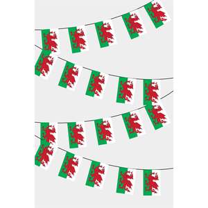 Rectangular Welsh Flag Party <b>Banners</b> Guirlande for Celebrations and Decorations - Product Image 1