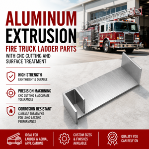 Aluminum Extrusion Fire Truck Ladder Parts with CNC Cutting and Surface Treatment - Product Image 2