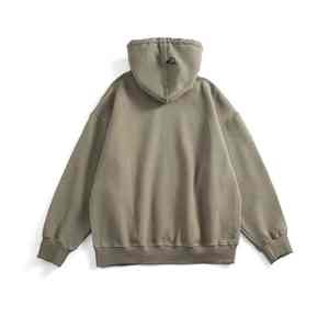 Sweat-shirt d'hiver en molleton épais de haute qualité, tendance, personnalisé, avec empiècements en coton contrastant, style patchwork, pour homme - Product Image 5