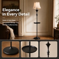 Lampadaire de luxe en gros avec logo personnalisé, lampe sur pied moderne avec abat-jour en tissu pour la décoration intérieure de la maison, du salon et de la chambre