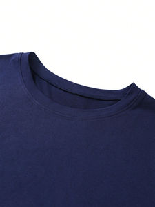 T-shirts Légers et Respirants en Coton 100% Tendance à Motif Solide pour Homme - Product Image 5