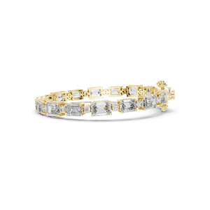 11.34 CT Lab Diamond Tennis Bracelet <b>Emerald</b> & Brilliant Cut 18KT 14KT 10KT Gold Rose Yellow White Women's Classic Wedding - Product Image 2