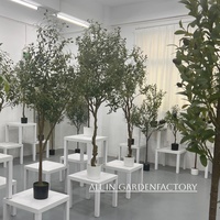 Olivier artificiel personnalisé en pot pour la décoration de la maison, du bureau ou du hall - Étanche, haute qualité, idéal pour Noël et le Nouvel An
