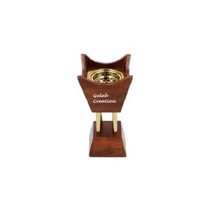 2025 New Arrival Custom High Quality Creative Acacia Wood & Metal Decorative Wooden <b>Candle</b> Holder - Product Image 2