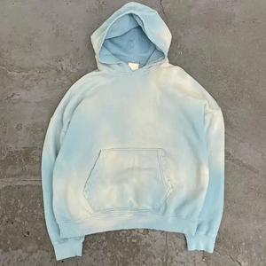 Sweat à capuche personnalisé lourd délavé au soleil, sweat à capuche de haute qualité délavé au soleil, coton vintage, sweat à capuche délavé à l'acide pour hommes - Product Image 3